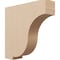 Ekena Millwork 4"W x 16"D x 16"H Thin Van Buren Rough Cedar Woodgrain TimberThane Corbel, Primed Tan CORUR04X16X16VANRCPR - alternate 1